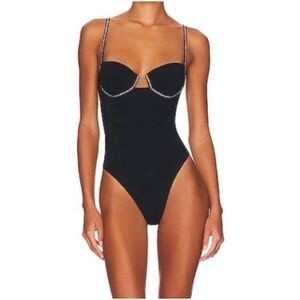 LA REVECHE Letizia Crystal-embellished Swimsuit